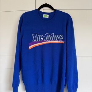 From Future Men's Blue Crewneck Sweater 100% Cashmere
